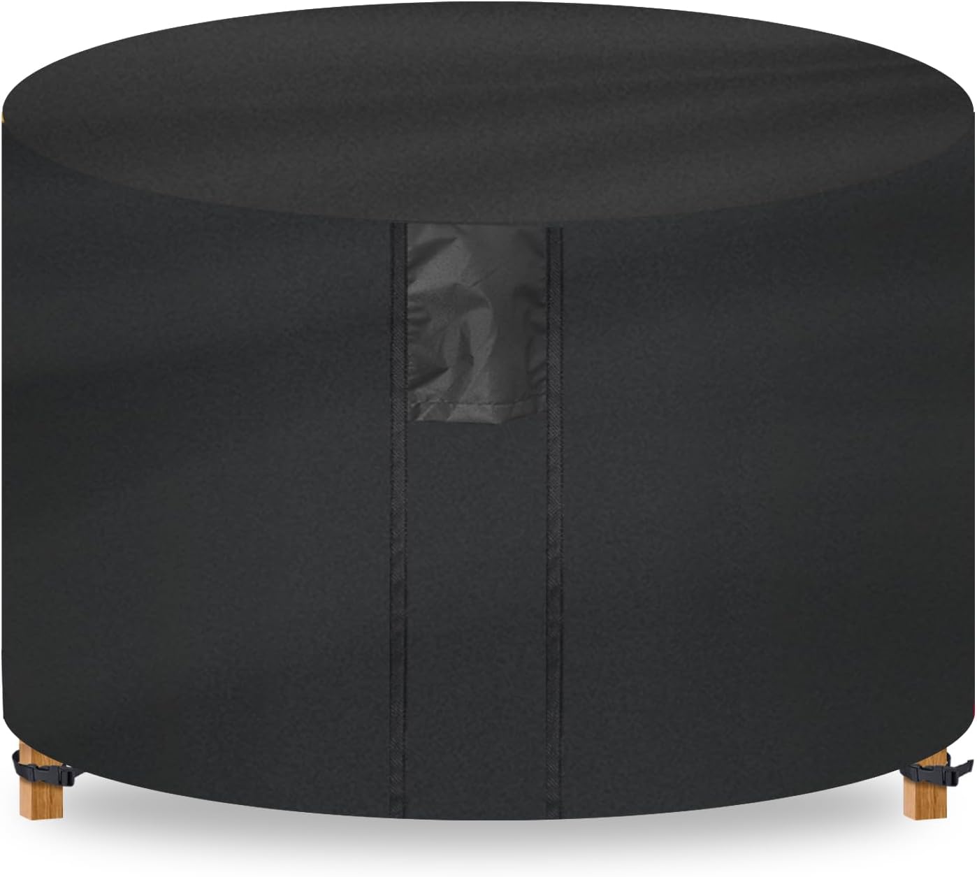 Cubierta hoguera redonda impermeable 36x24" color negro