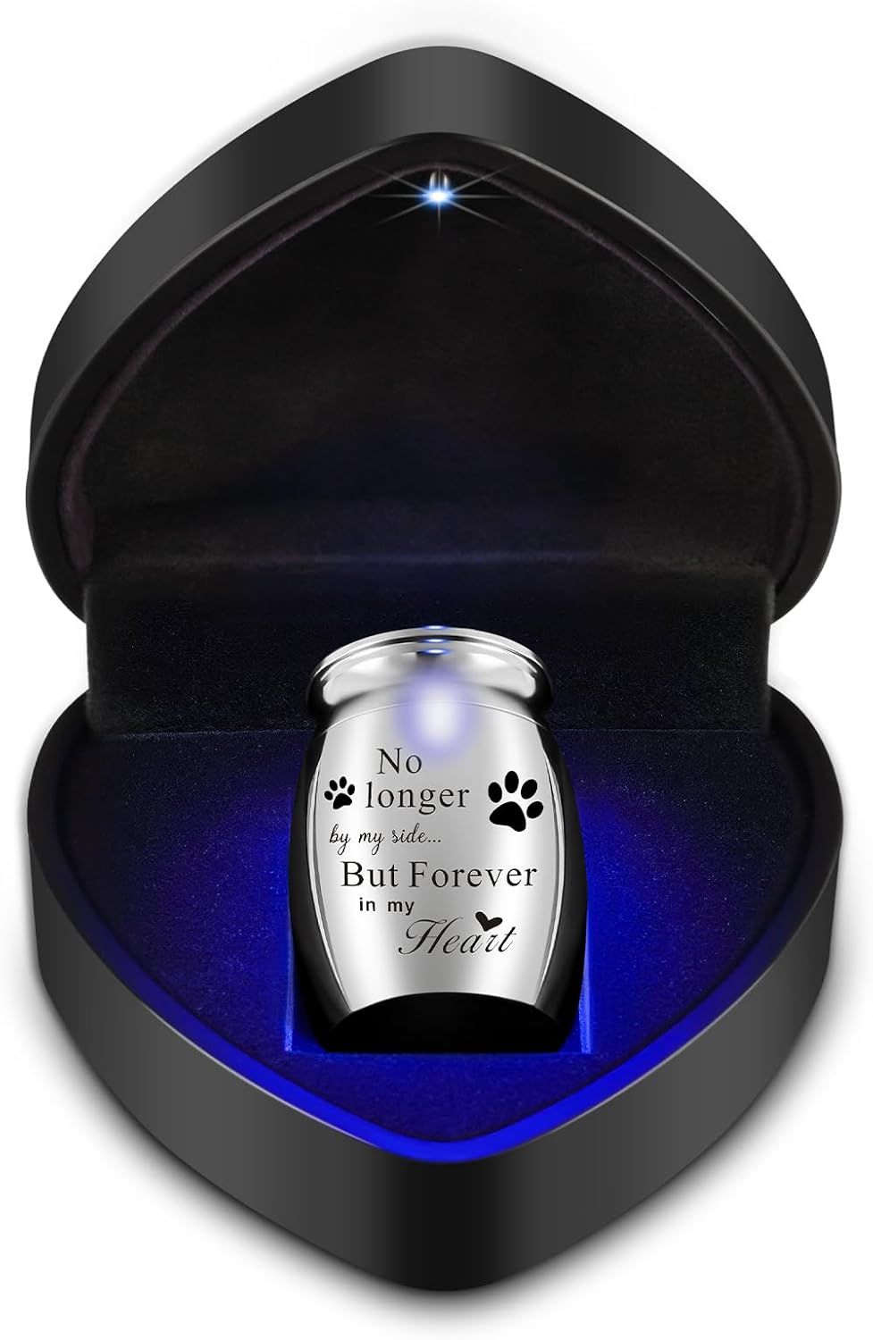 Urna conmemorativa acero inox para cenizas mascotas 1.57pulg