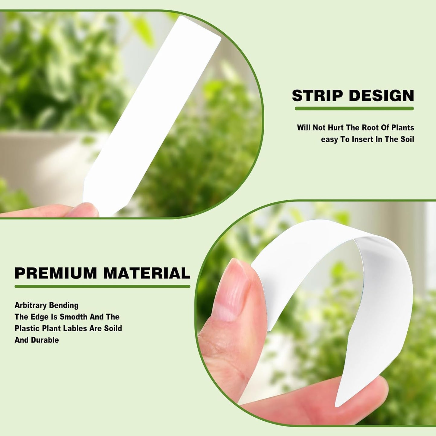 Etiquetas plástico para plantas impermeables 200 uds