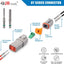 Kit 8 Conectores Automotrices 16 Contactos 14-20AWG Grises