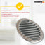 Cubierta ventilación aluminio 5pulg rejilla redonda