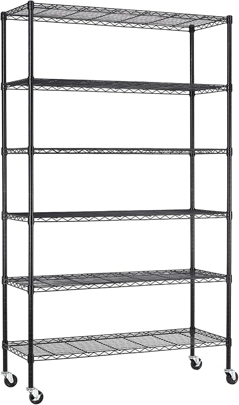 Estantería alambre 6 niveles ruedas 2100lb garaje cocina