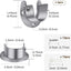4 Soportes Acero Inox U para Varilla 1-1/4"