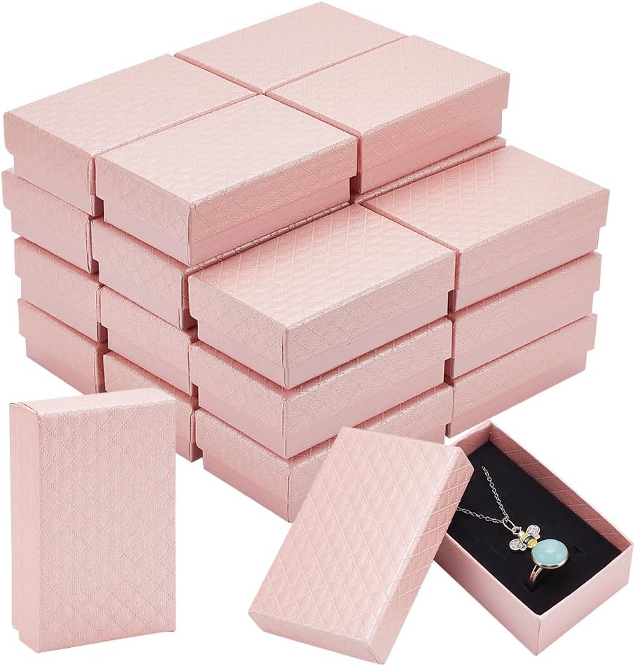 24 Cajas Regalo Joyería 3x2" Almacenamiento Arete