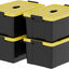 4 Cajas Almacenamiento Plástico 72qt Negro Amarillo