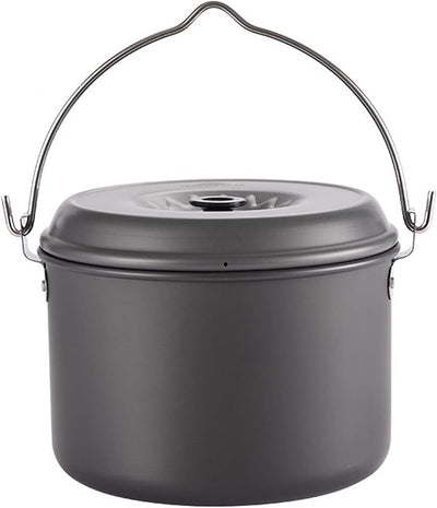 Olla camping portátil aluminio ligero 5.5qt