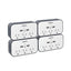 Protector sobretensiones pared con 3 CA 2 USB soporte