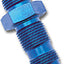 Adaptador mamparo recto aluminio anodizado azul