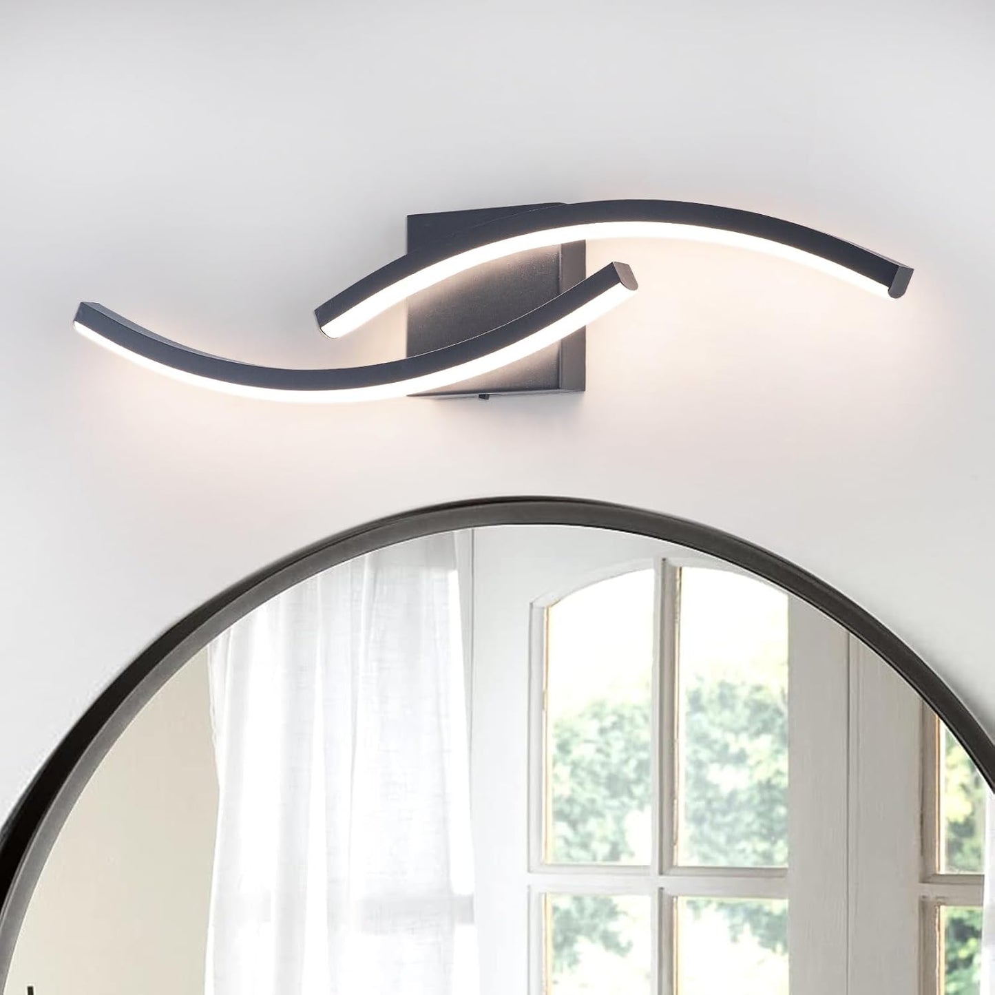 Lámpara tocador moderna 23.62pulg regulable 5CCT negro