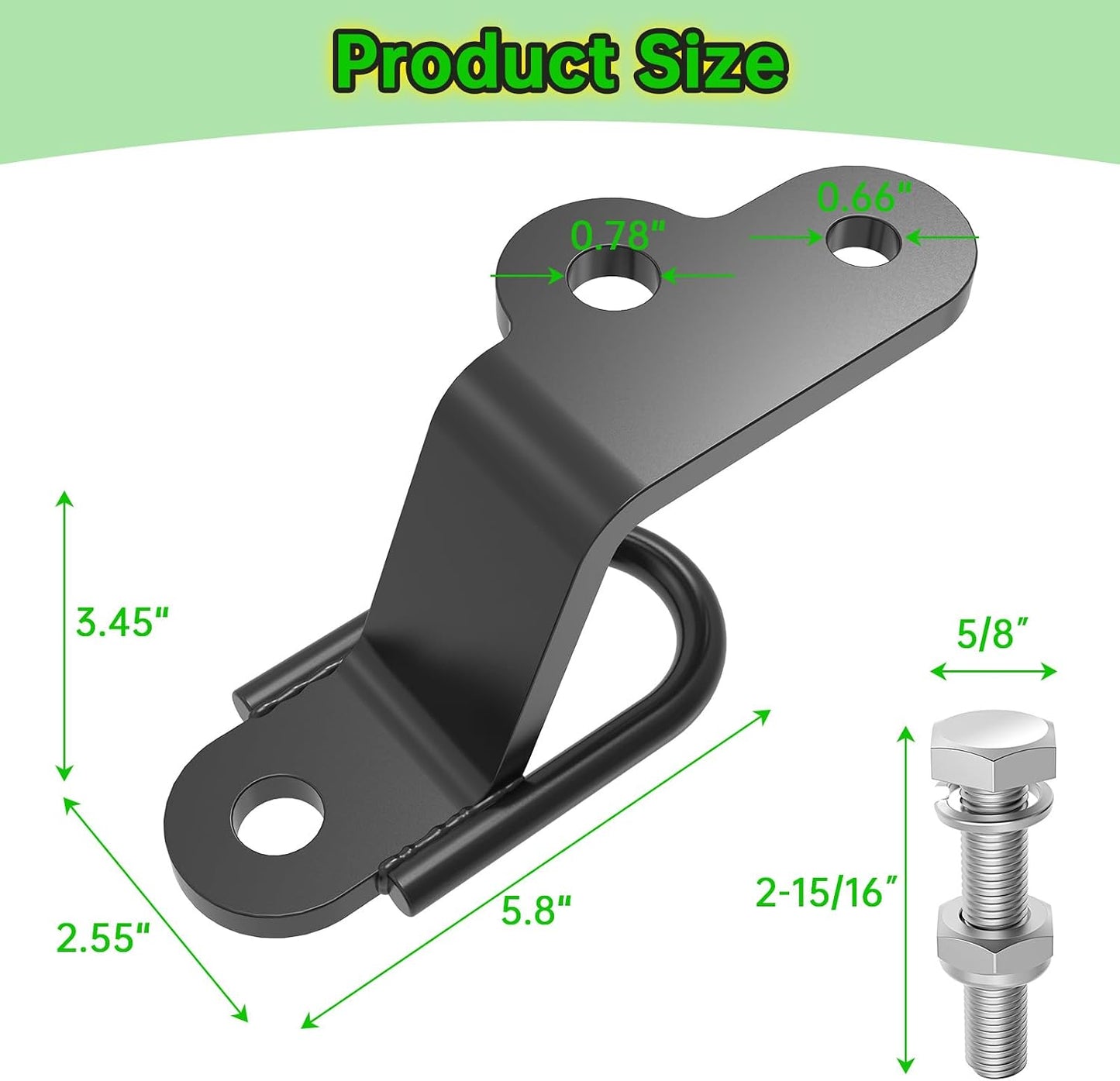 Enganche 3 vías para ATV/UTV universal resistente