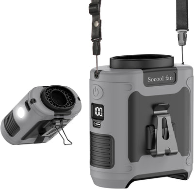 Ventilador cintura 10000mAh 5 velocidades linterna