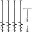 Anclaje tierra 18/30 pulg atornillable con llave hex