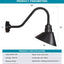 6 Luces Cuello Cisne 10pulg Exteriores Estilo Granero