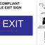 Señal táctil ADA 3x6pulg con relieve y braille