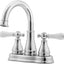 Grifo lavabo baño 10cm 2 manijas 3 agujeros cromo pulido