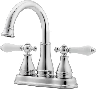 Grifo lavabo baño 10cm 2 manijas 3 agujeros cromo pulido