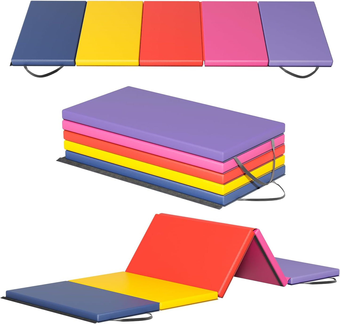 Manta plegable 2x6ft 4x8ft 4x10ft con asas yoga