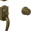 Set manijas puerta delantera latón antiguo pomo georgiano
