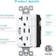Toma corriente USB 6A 3 puertos cargador pared dúplex 20A