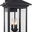 Lámpara pared exterior 20pulg 3 luces vidrio sembrado