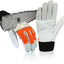Guantes motosierra protección mano izquierda cuero