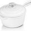 Cacerola hierro fundido esmaltado 1qt con tapa