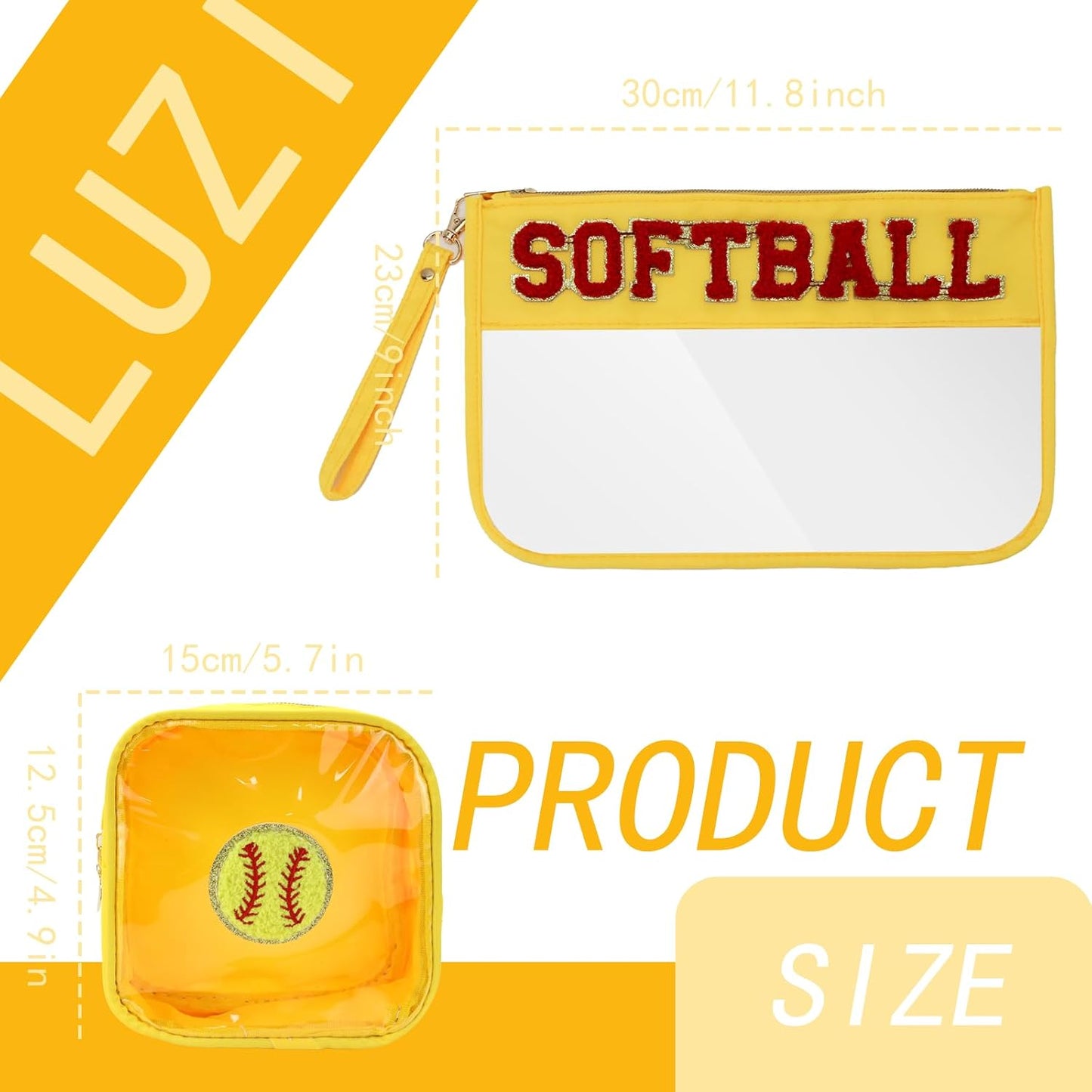 2 bolsas maquillaje PVC transparente con asas impermeable