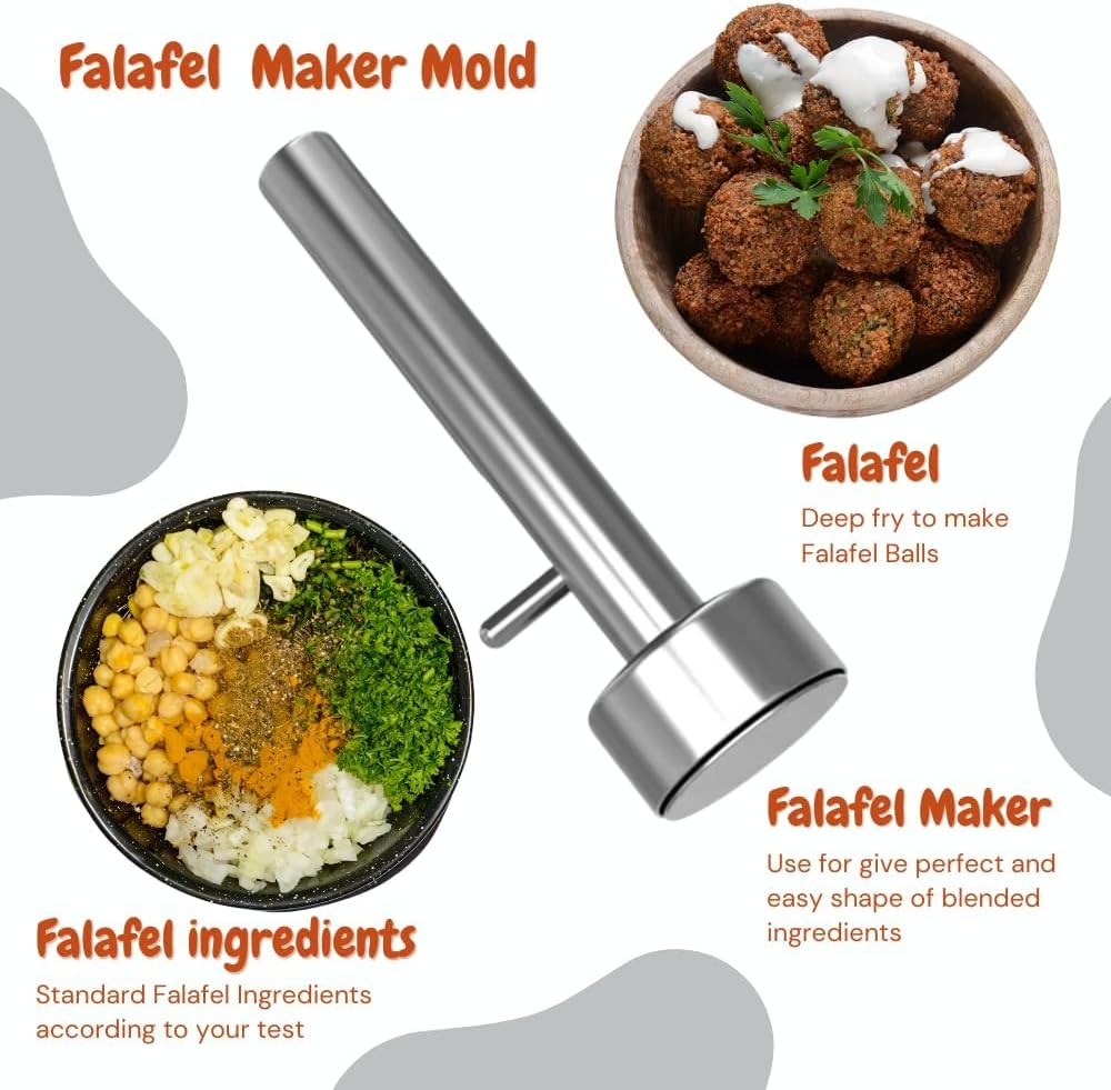 Cuchara prensa acero inox 1.6" para falafel