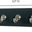 Riel decorativo llaves 8x1.5" 4 ganchos negro/plata