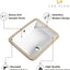 Fregadero baño rectangular 18x14pulg cerámica blanca