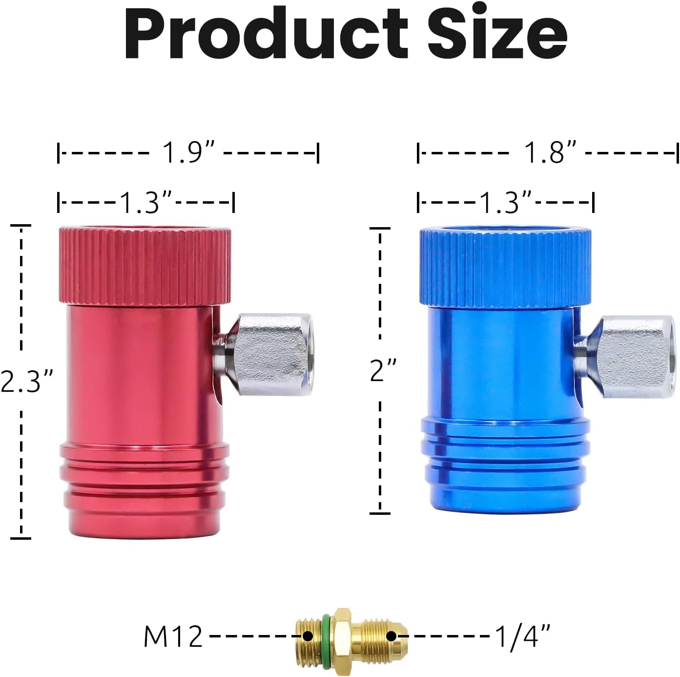 Adaptador R1234yf 1/4" set 2