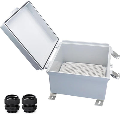 Caja eléctrica impermeable IP67 plástico ABS con soporte pared