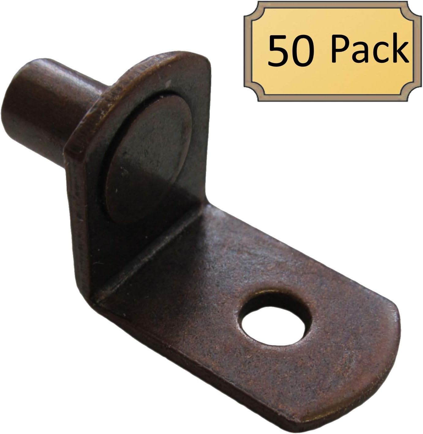 Clavijas L bronce antiguo para muebles pack 50