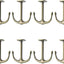 Gancho techo 2 puntas para baño cocina garaje set 8 bronce