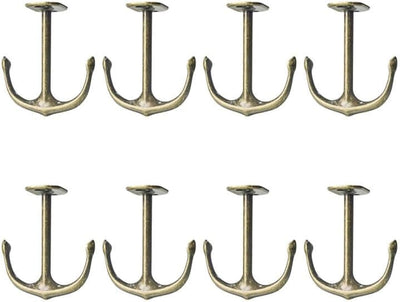 Gancho techo 2 puntas para baño cocina garaje set 8 bronce
