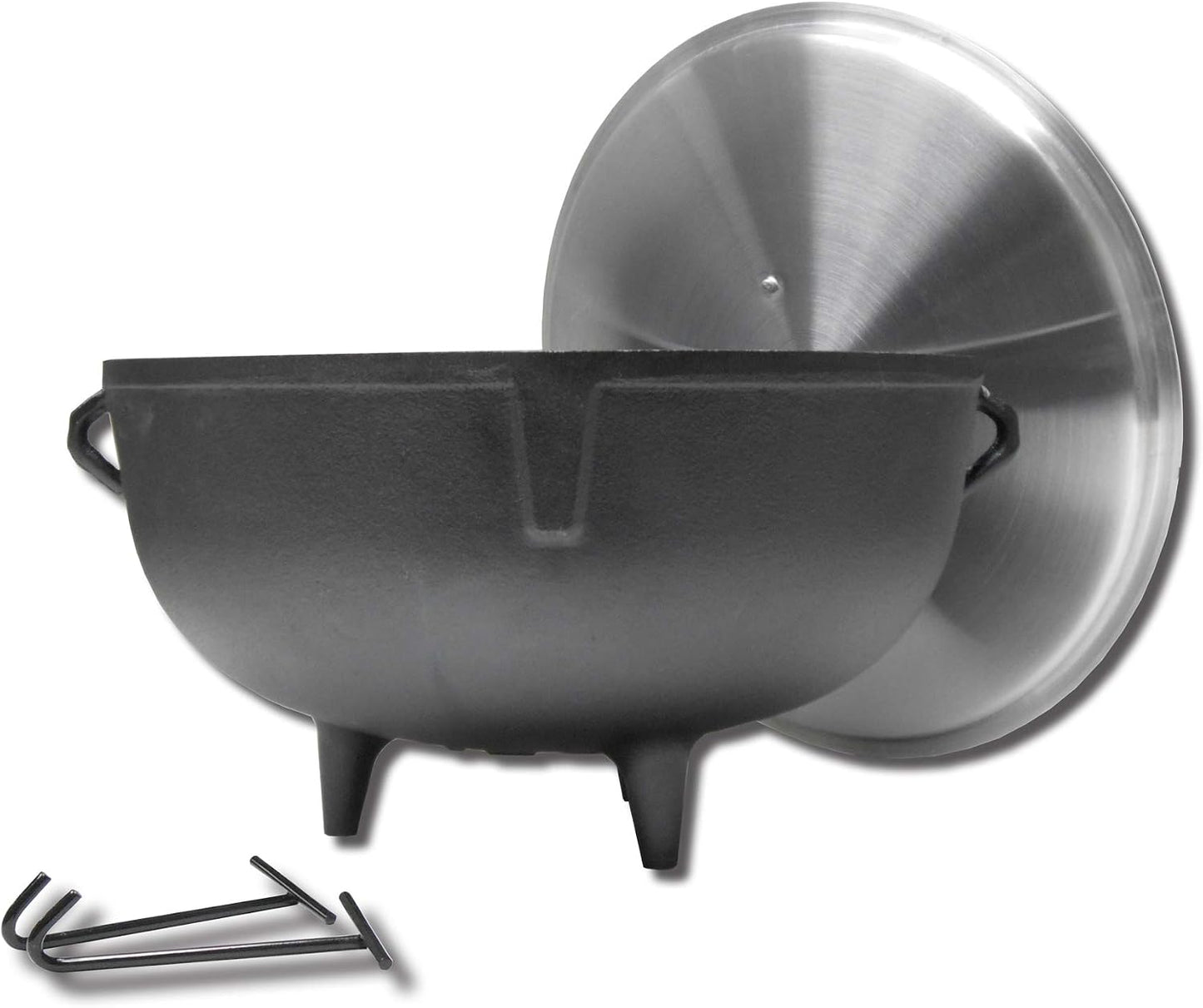 Olla Jambalaya Hierro Fundido 5gal con Tapa Aluminio