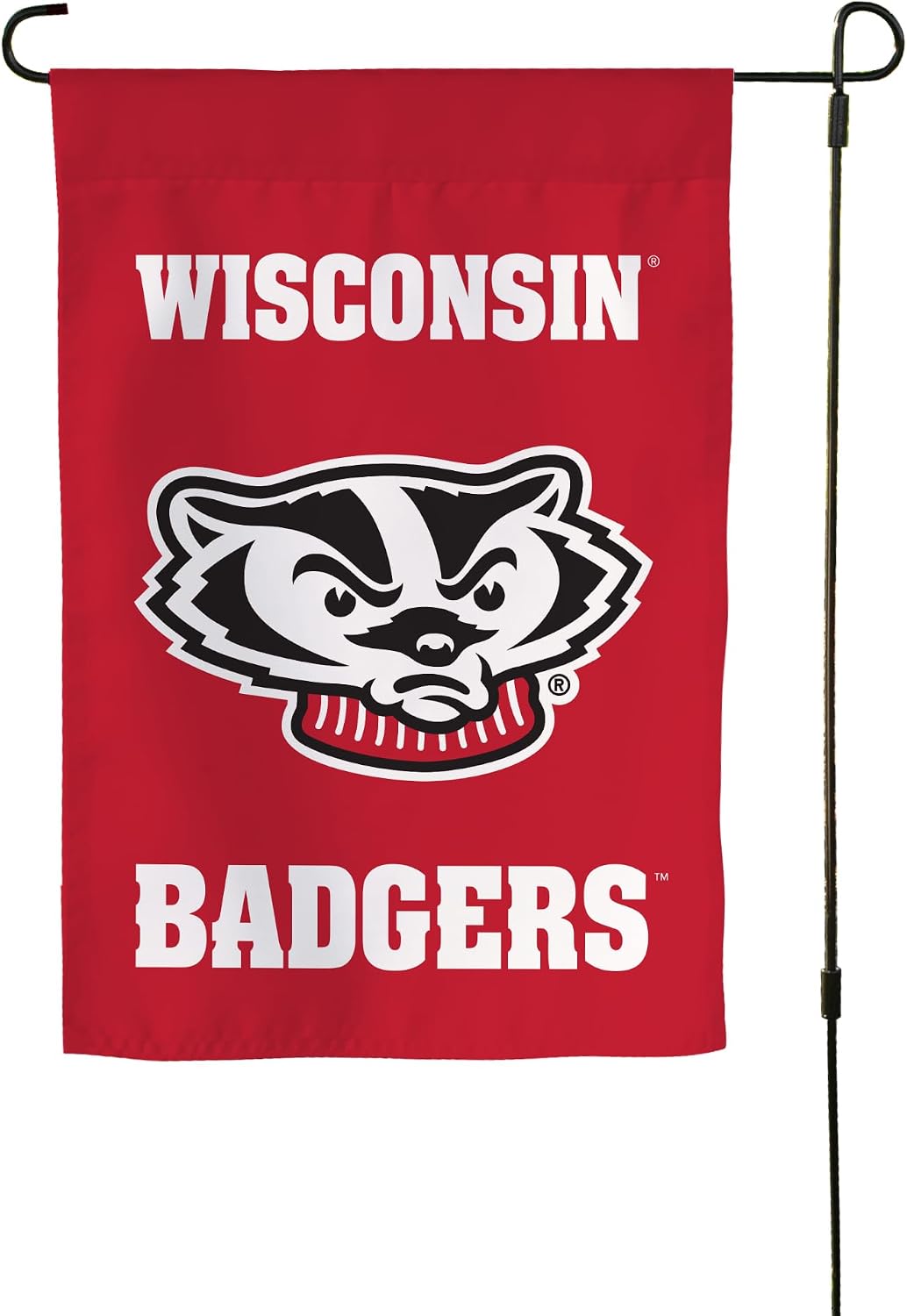 Bandera jardín UW Madison Badgers 100% poliéster