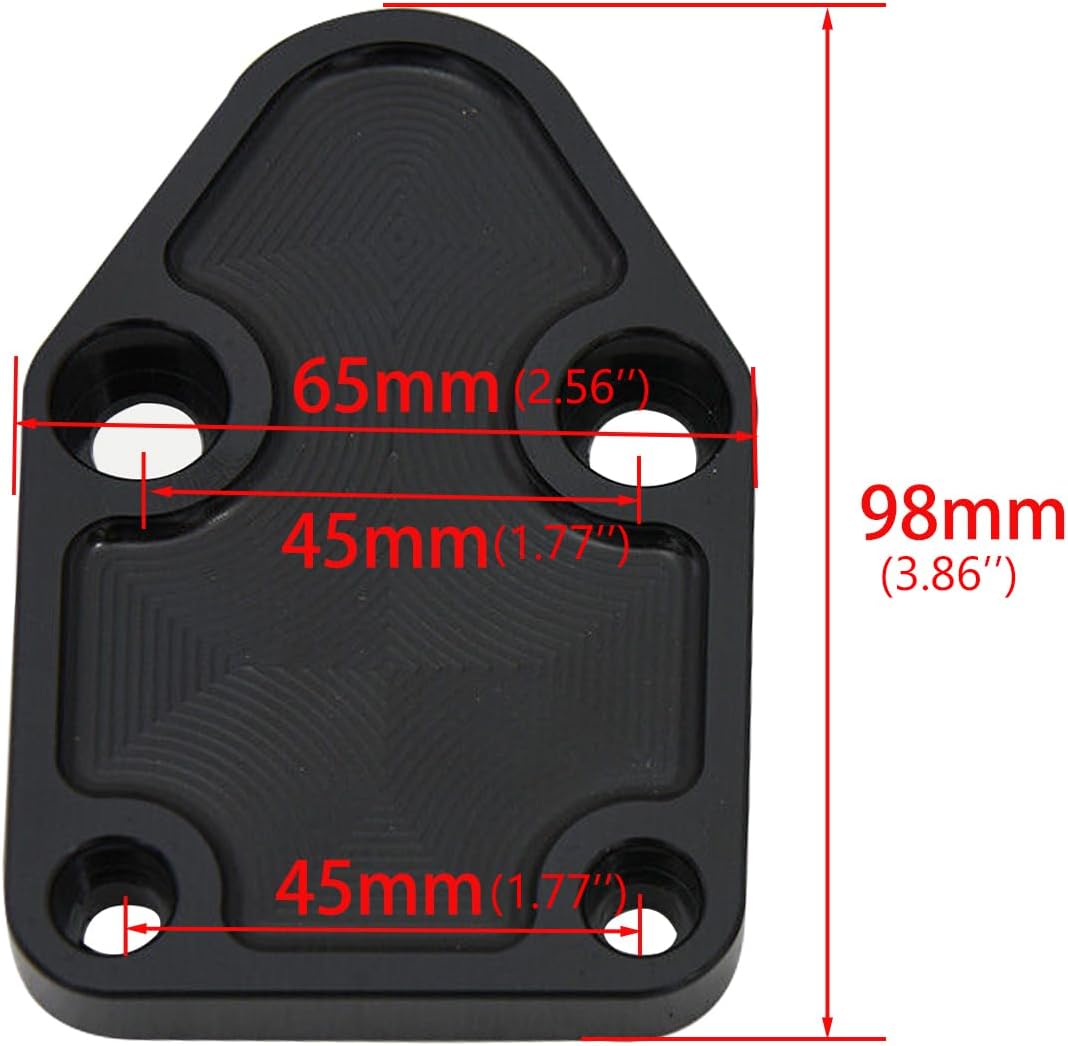 Kit placa bloqueo bomba combustible SBC Chevy negro anodizado