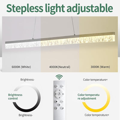 Lámpara colgante LED lineal 50pulg control remoto cocina