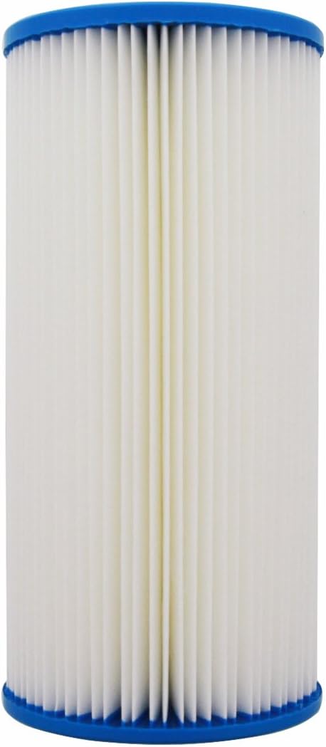 Filtro agua plisado universal 4.5x10pulg 1micrón lavable