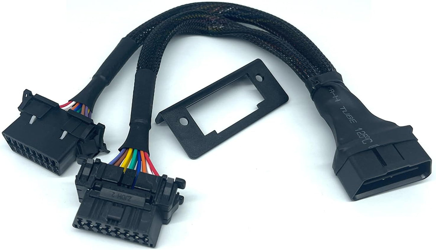 Adaptador OBD2 16PIN 1 macho 2 hembras con soporte 5 PCS