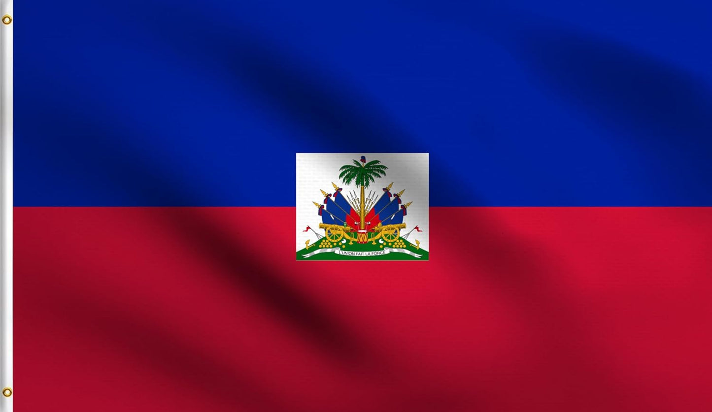 Bandera Haití 2x3ft 100% poliéster 100d