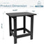 Mesa auxiliar Adirondack exterior resistente color negro