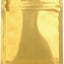 Bolsa metal doble cara cierre cremallera 3x4" color dorado
