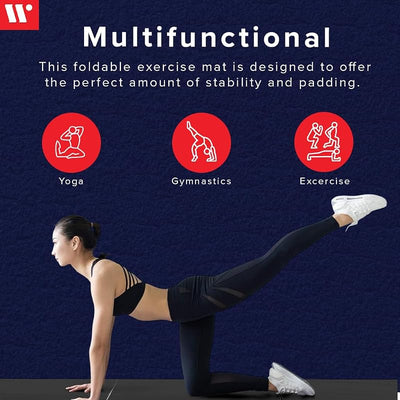 Tapete fitness 4x8ft x2" liviano plegable para casa