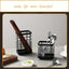 Soporte utensilios acero inox 6x4x3" negro encimera