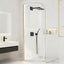 Panel ducha cristal 34x74pulg fijo con abrazaderas