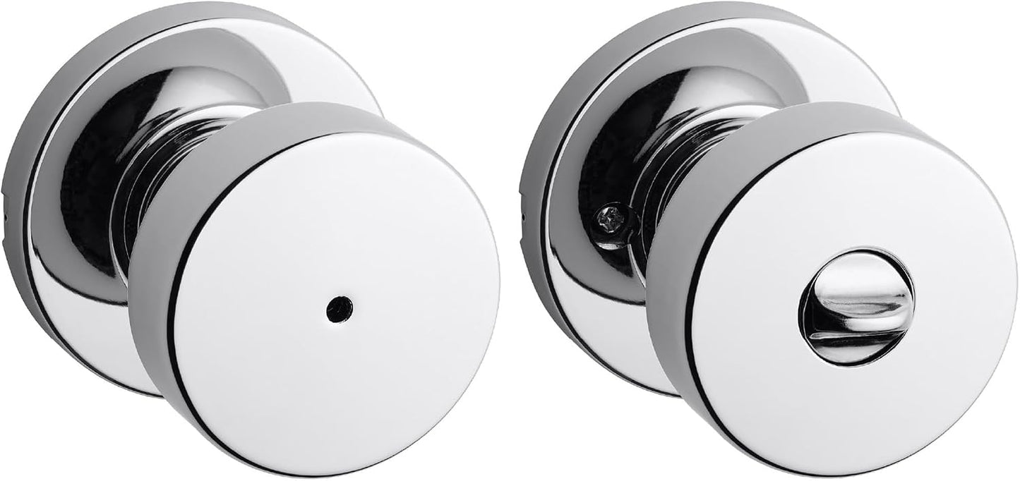 Pomo puerta interior con cerradura de giro sin llave cromado
