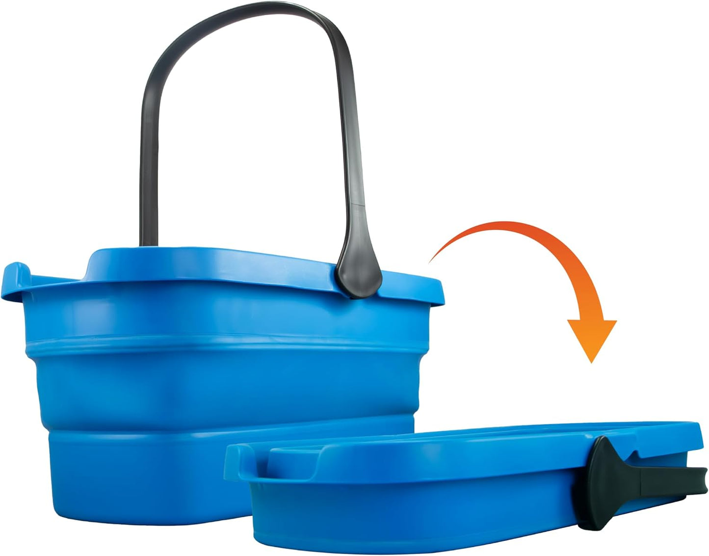 Cubo plegable 3gal para limpieza con asas y almacenamiento