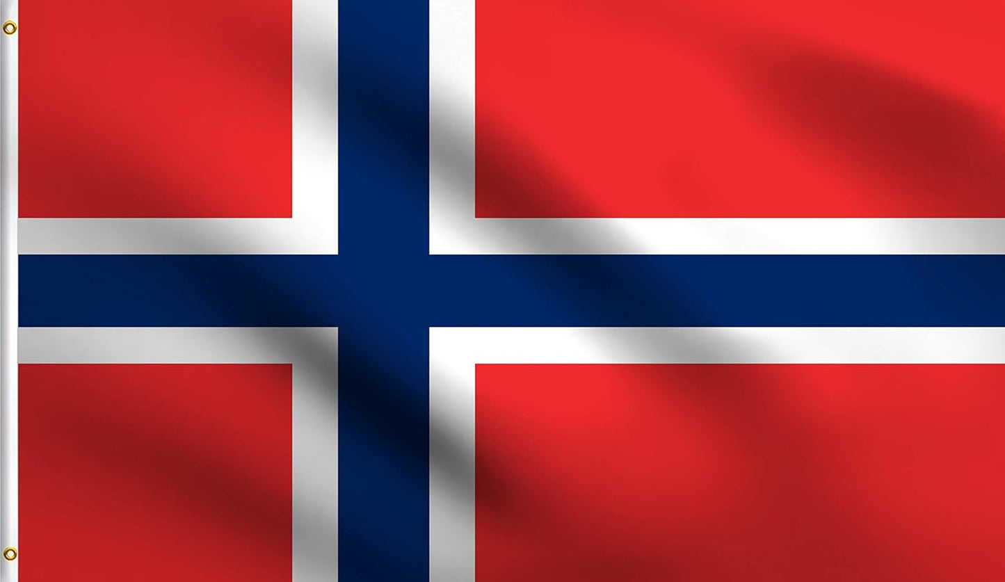 Bandera Noruega 2x3ft 100% poliéster resistente UV